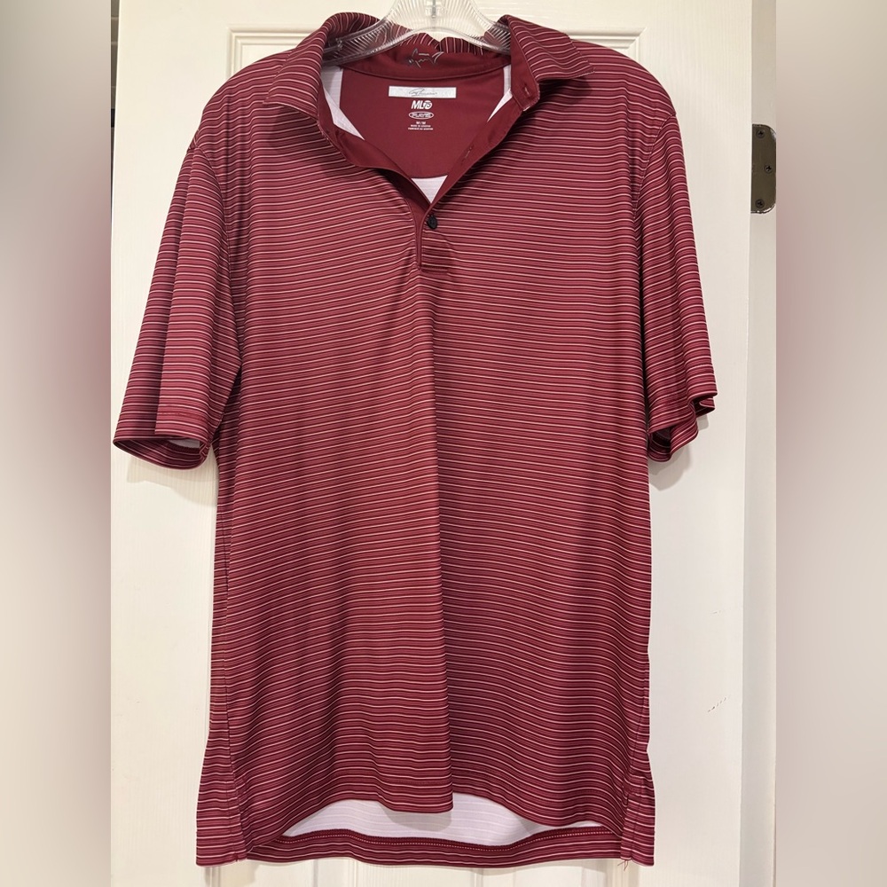 Greg Norman Red stripe polo